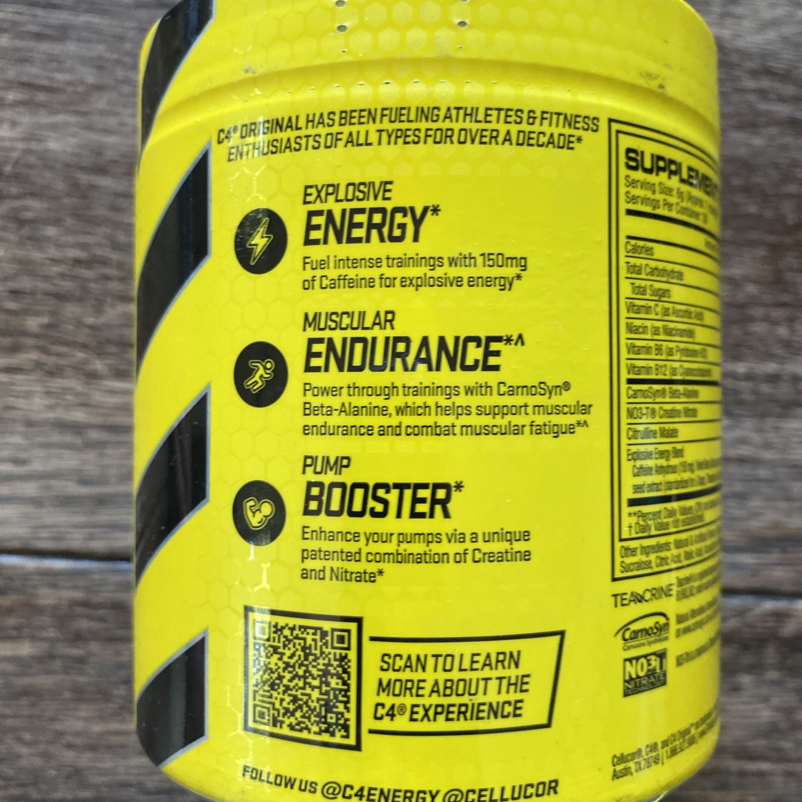 C4 Original Pre-Workout Powder 30 Servings Icy Cherry-Limeade 07/27 NEW