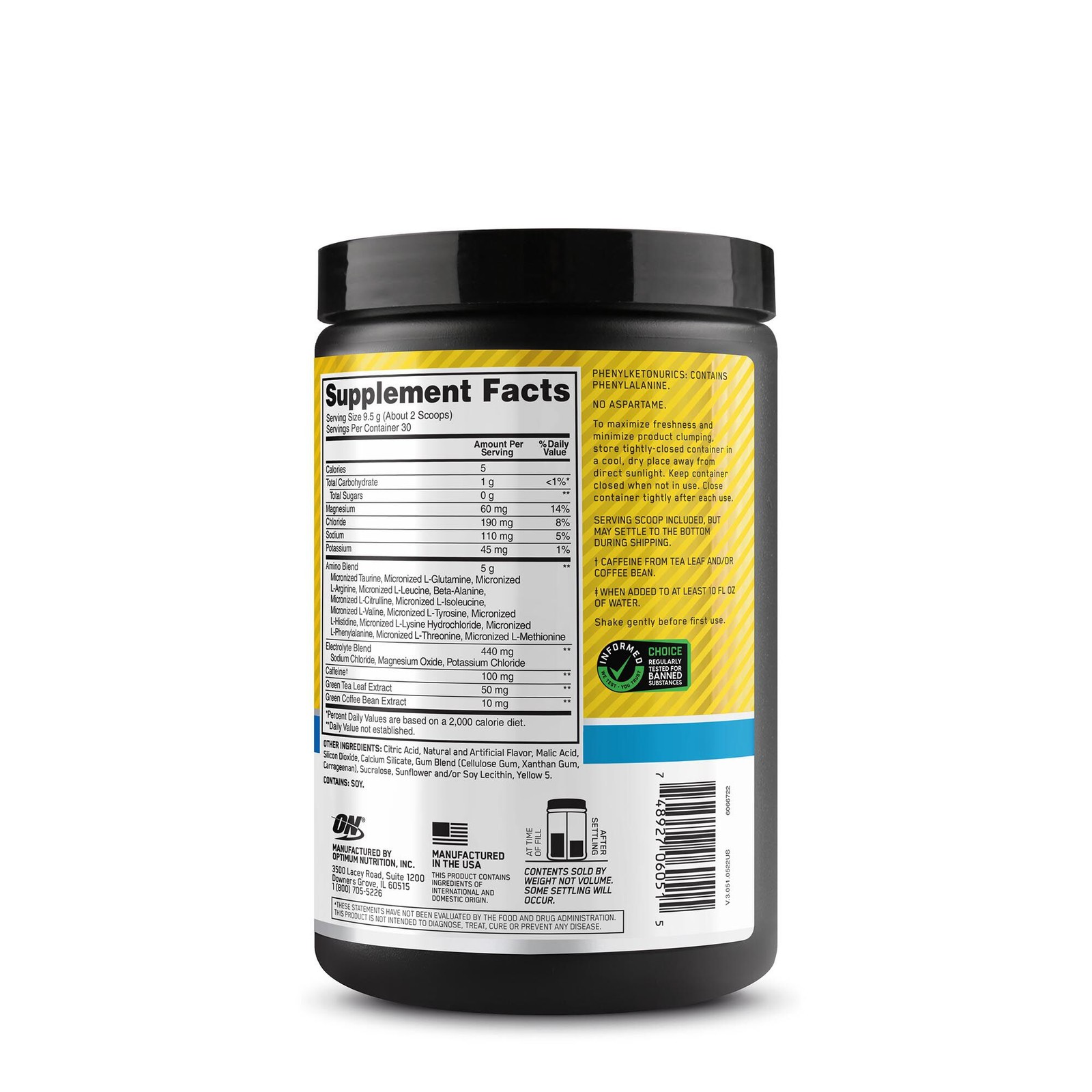 Essential AMIN.O. Energy + Electrolytes – Pineapple Twist (30 Servings)