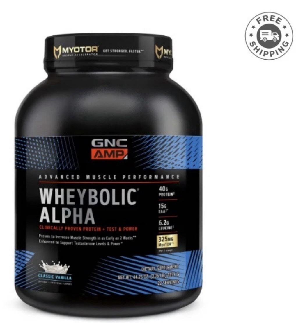 GNC AMP Wheybolic Alpha Clinically Proven Protein Powder, Classic Vanilla