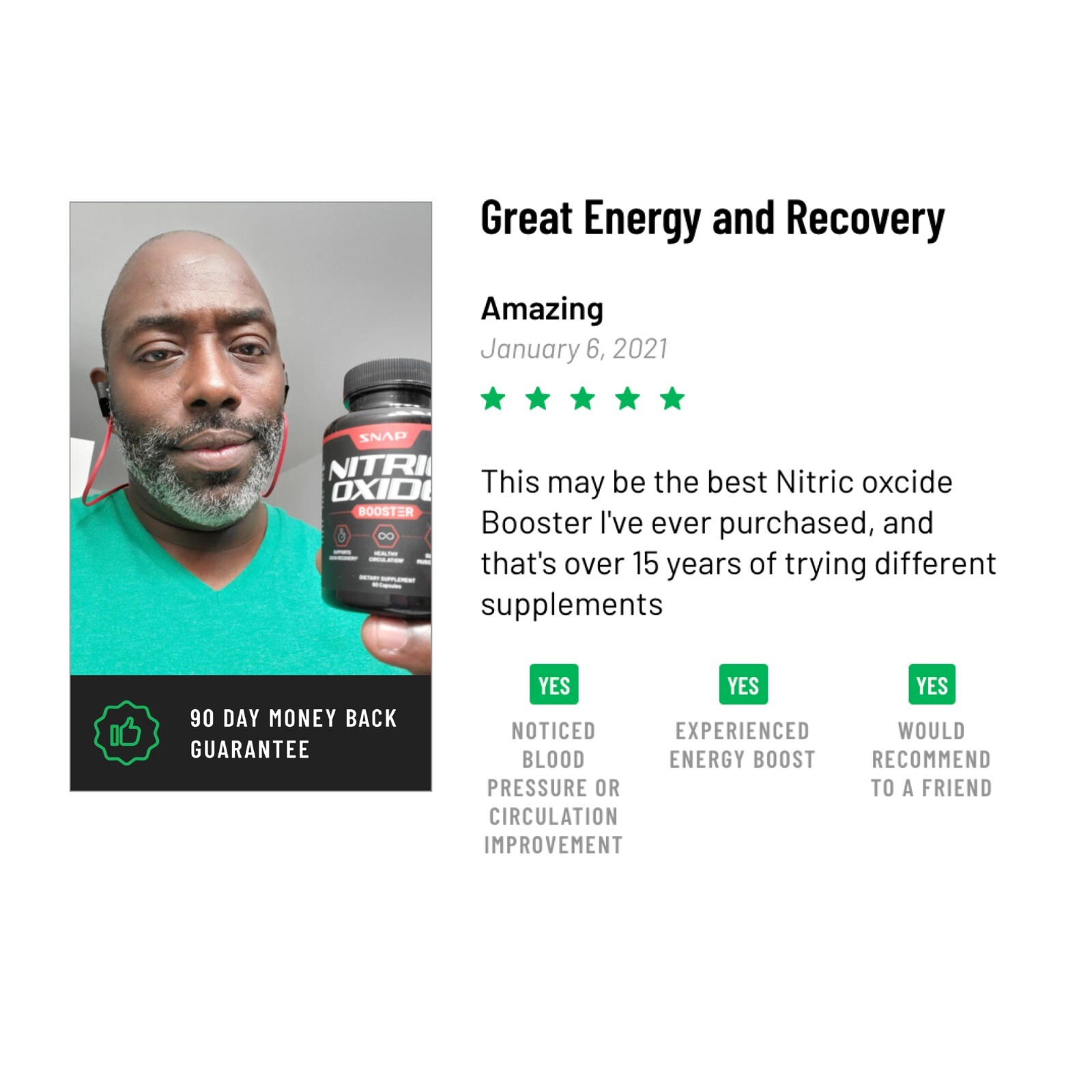 SNAP Nitric Oxide Booster 1500mg L-Arginine L-Citrulline 12 PACK