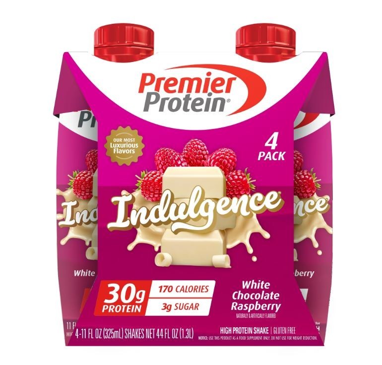 Premier Protein Indulgence Protein Shake, White Chocolate Raspberry, 30g Protein