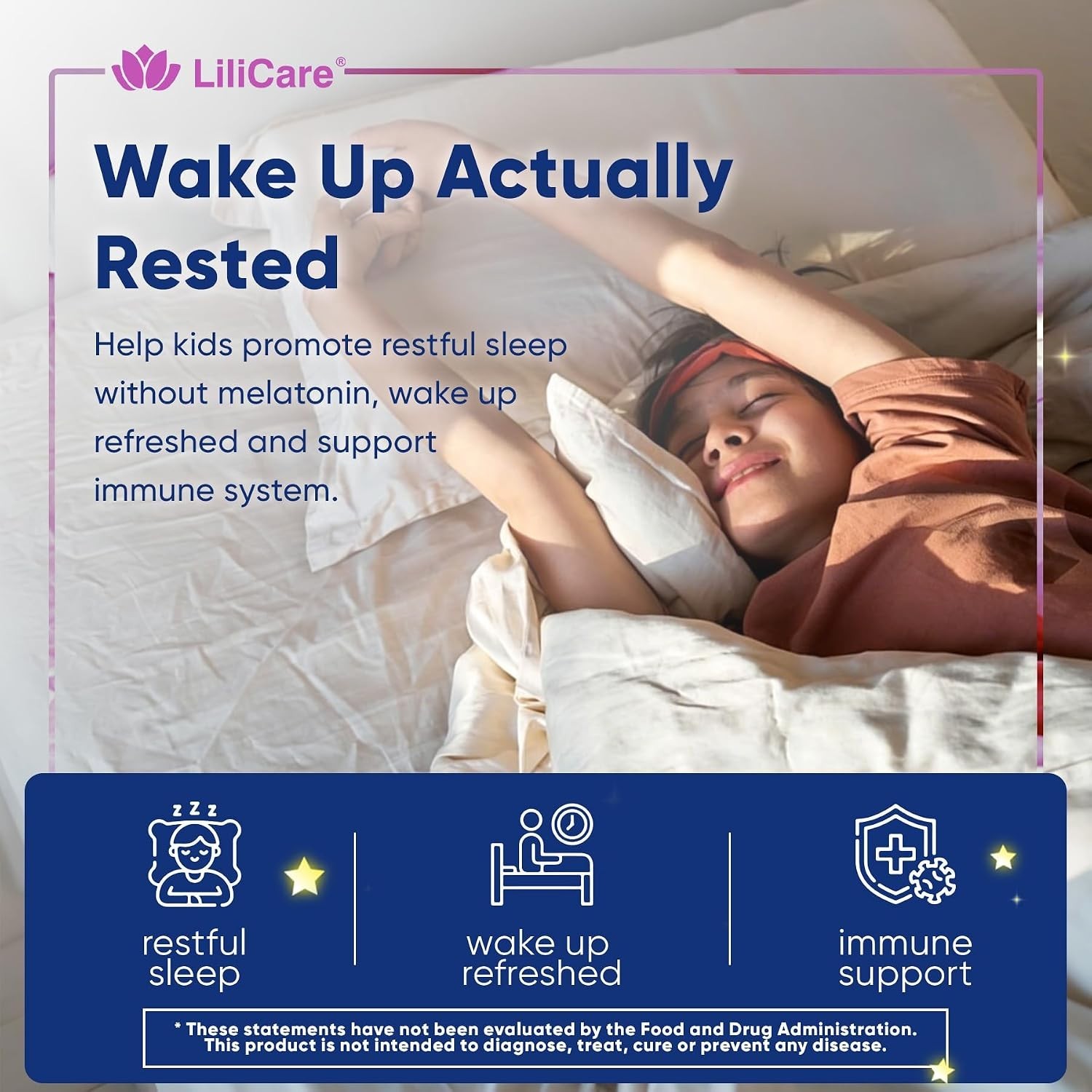 LILICARE Kids Reishi Mushroom Sleep Gummies – Melatonin Free Sleep Gummies
