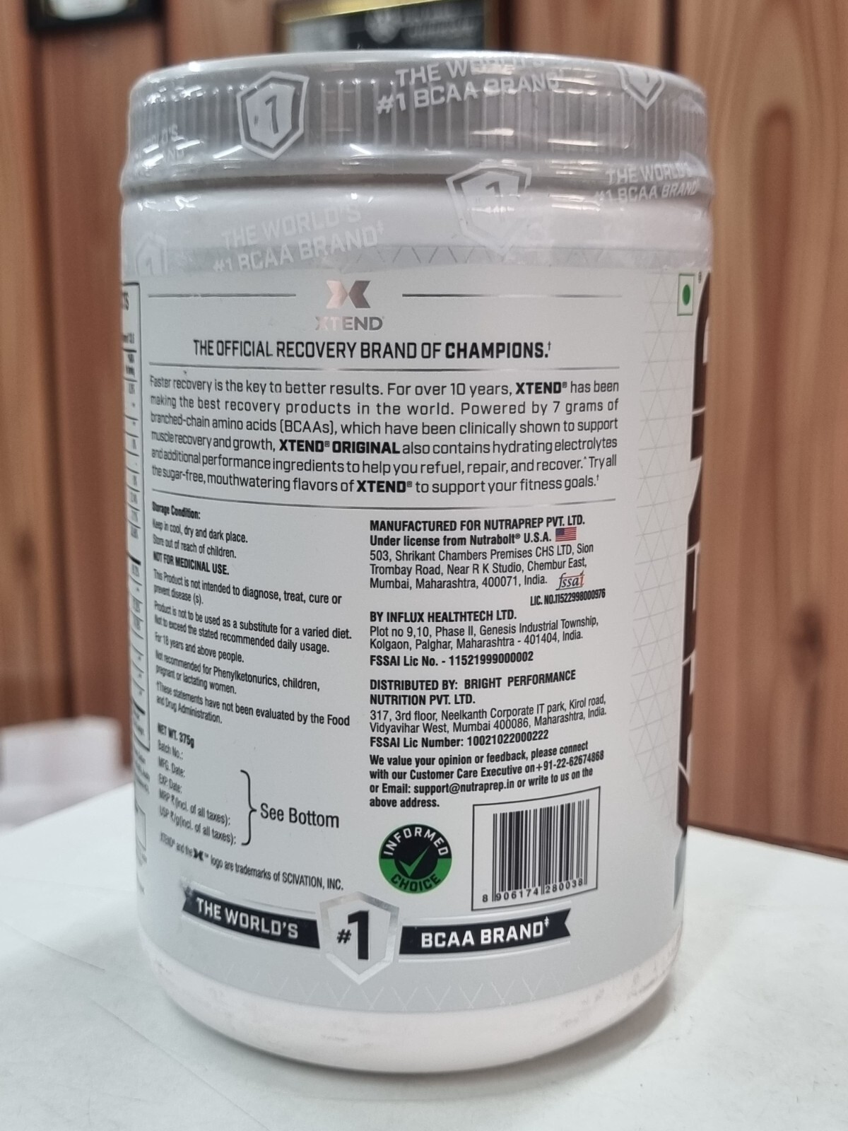XTEND Original 7G BCAA Muscle Recovery 30 Servings 375gm