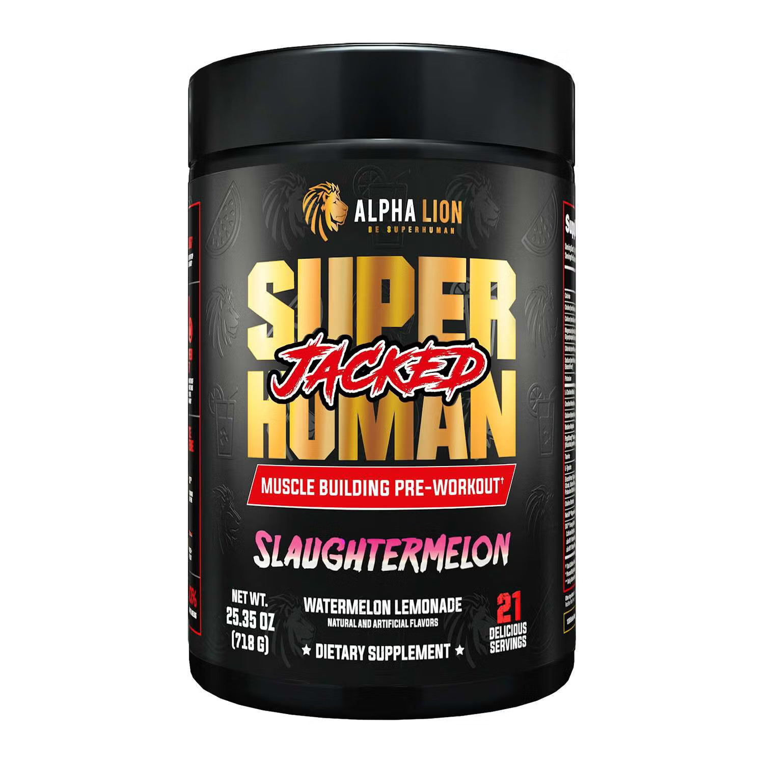 Alpha Lion Super Human Slaughtermelon Pre-Workout 25.35oz New EXP 02/2027
