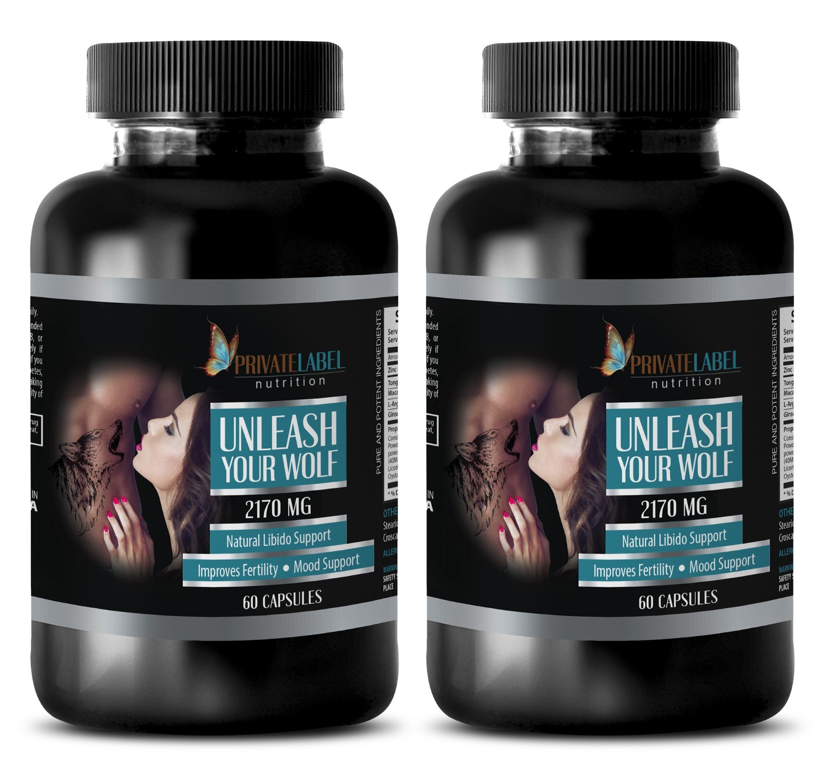 Male Enhancer – UNLEASH YOUR WOLF – Male Enlargement – 2 Bottles, 120 Capsules