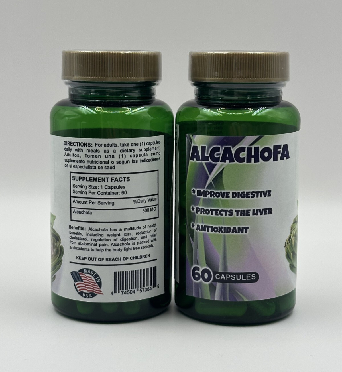 2 Alcachofa Weight Loss Control Antioxidant Detox Slim Body Fat Burner 90 Pills
