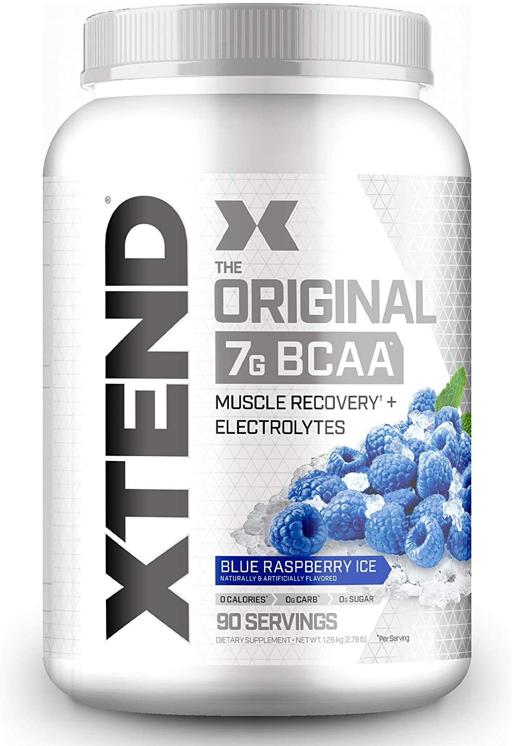 Scivation XTEND 7g BCAA’s Glutamine Citrulline Powder 90SRV BLUE RASPBERRY ICE