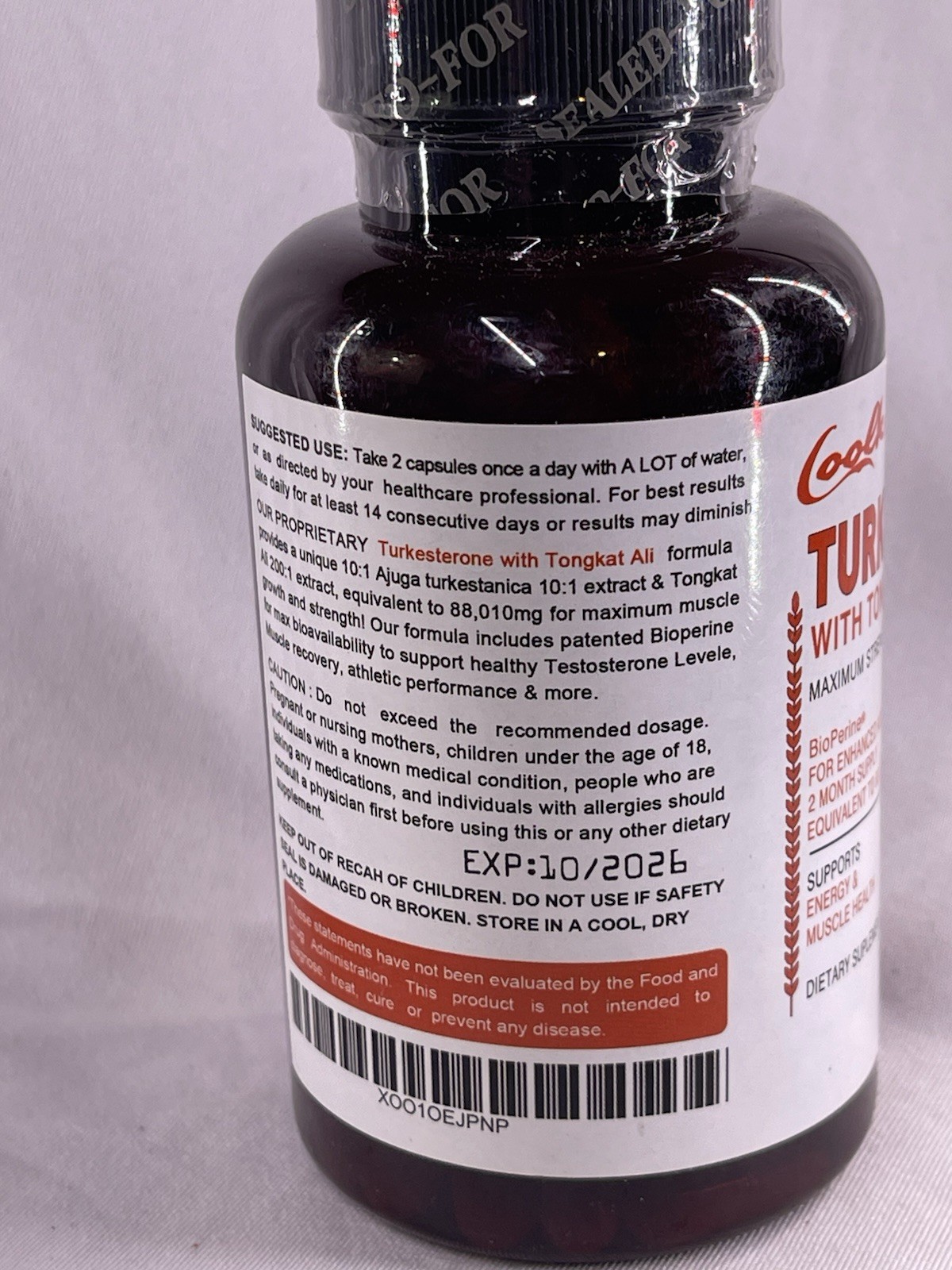 Coolkin Turkesterone 120 Caps Energy Muscle Health Exp 10/26