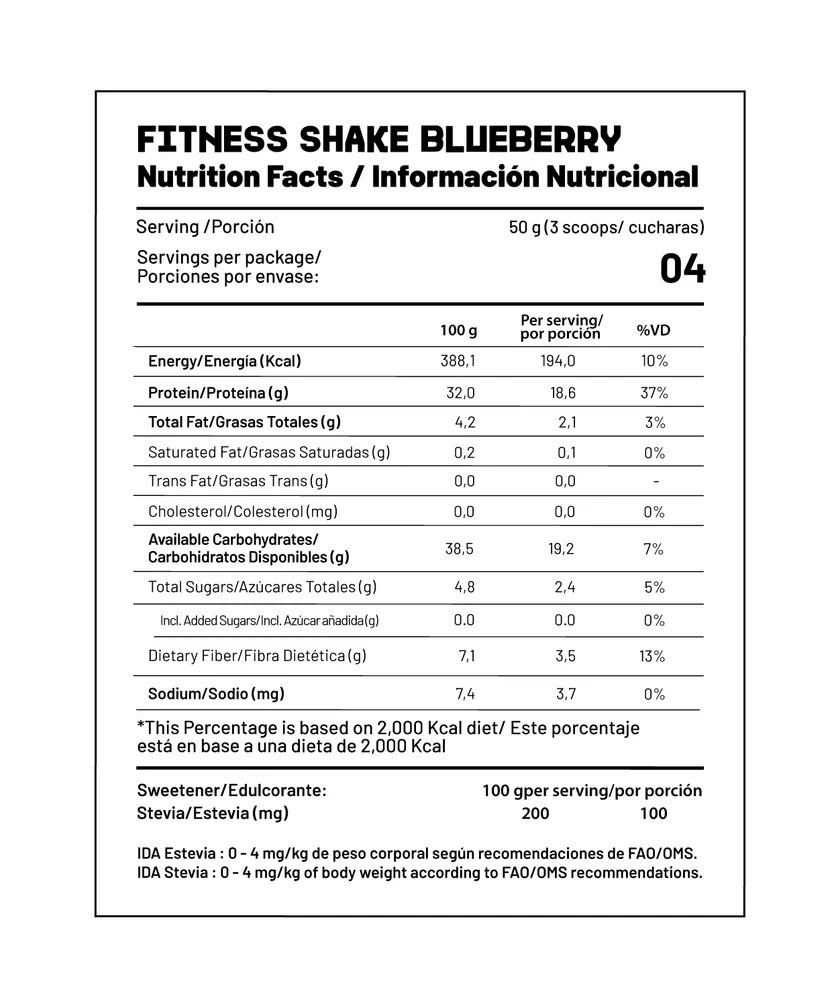 NUTRI-Co Andean Superfood Shake Protein Powder Quinoa Kiwicha Cañihua Blueberry