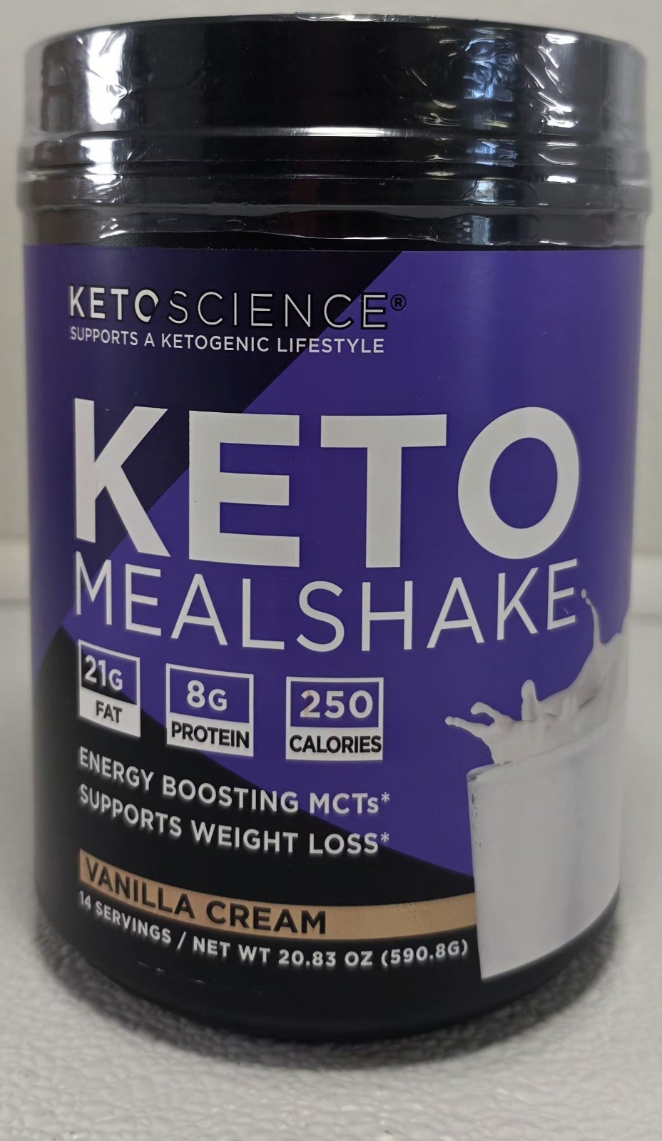 KETO SCIENCE, KETO MEAL SHAKE VANILLA CREAM 20.83 OZ