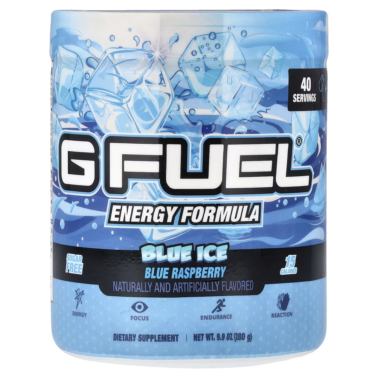 2 X GFUEL, Energy Formula, Blue Ice, Blue Raspberry, 9.9 oz (280 g)