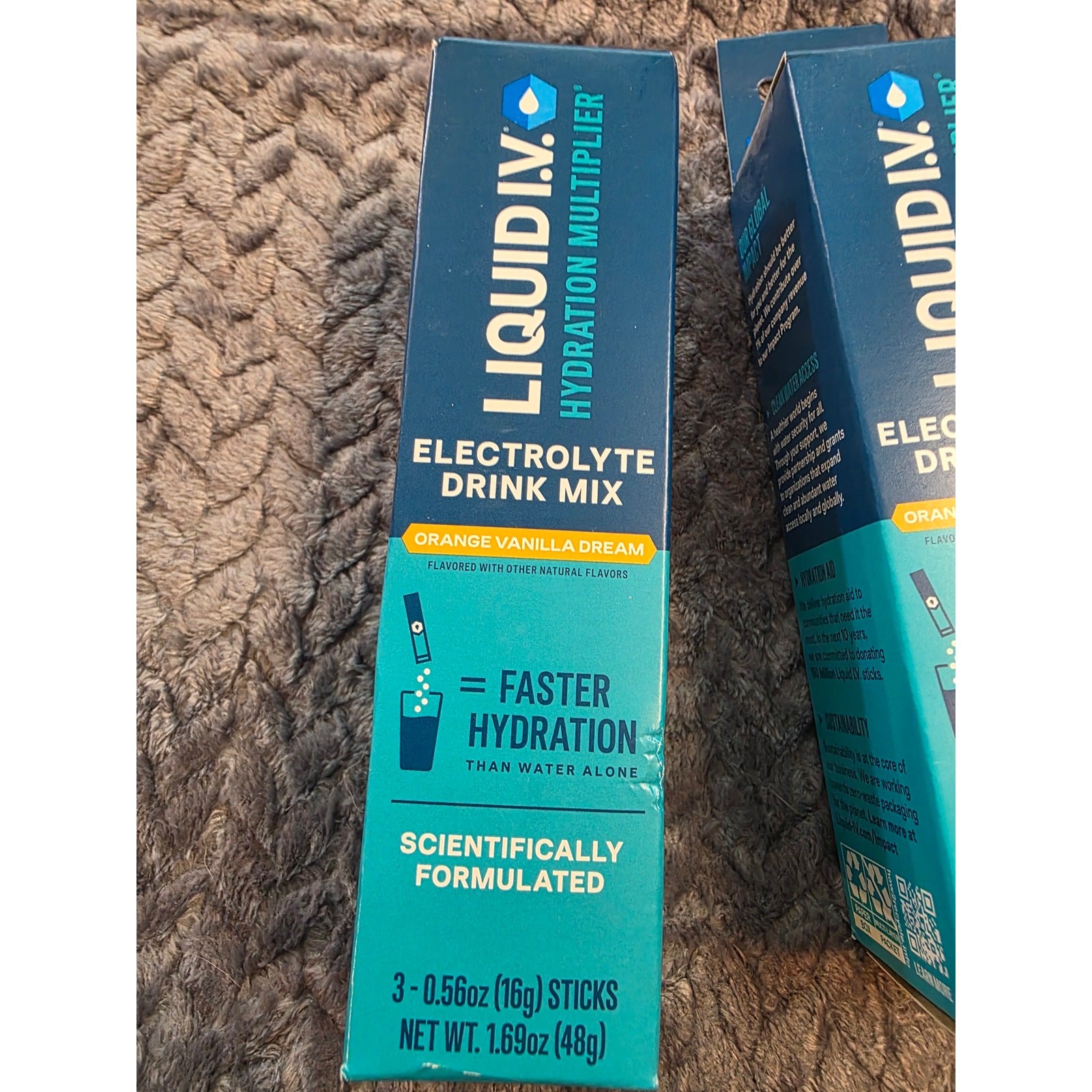 5 packs of 3 Liquid IV Orange Vanilla Dream Electrolyte Drink Mix Lot