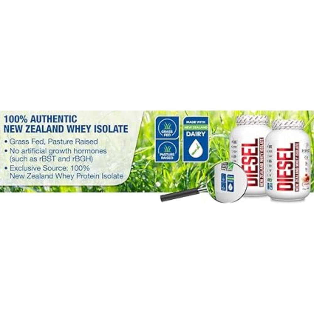 PERFECT SPORTS Diesel 100% New Zealand Whey Protein Isolate | Stevia Sweetened,