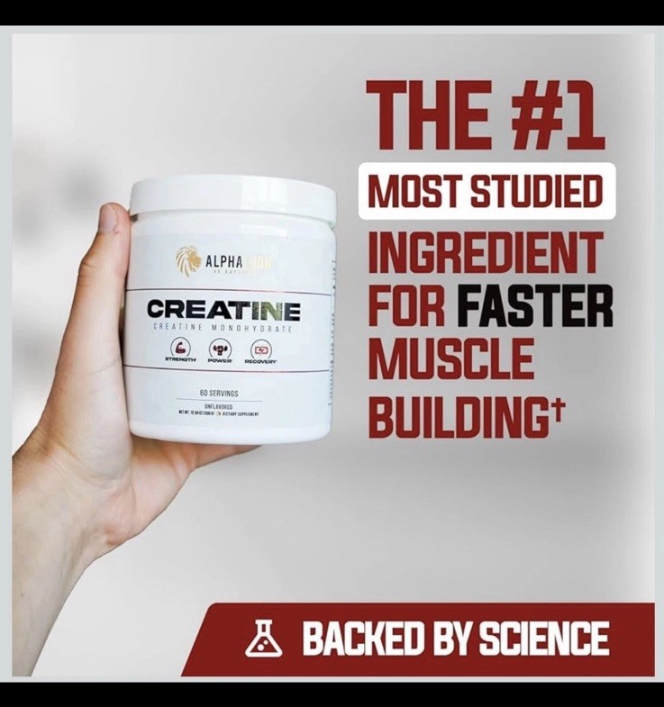 Alpha Lion Creatine Monohydrate Powder 5000mg Per Serving 60 Servings Unflavored