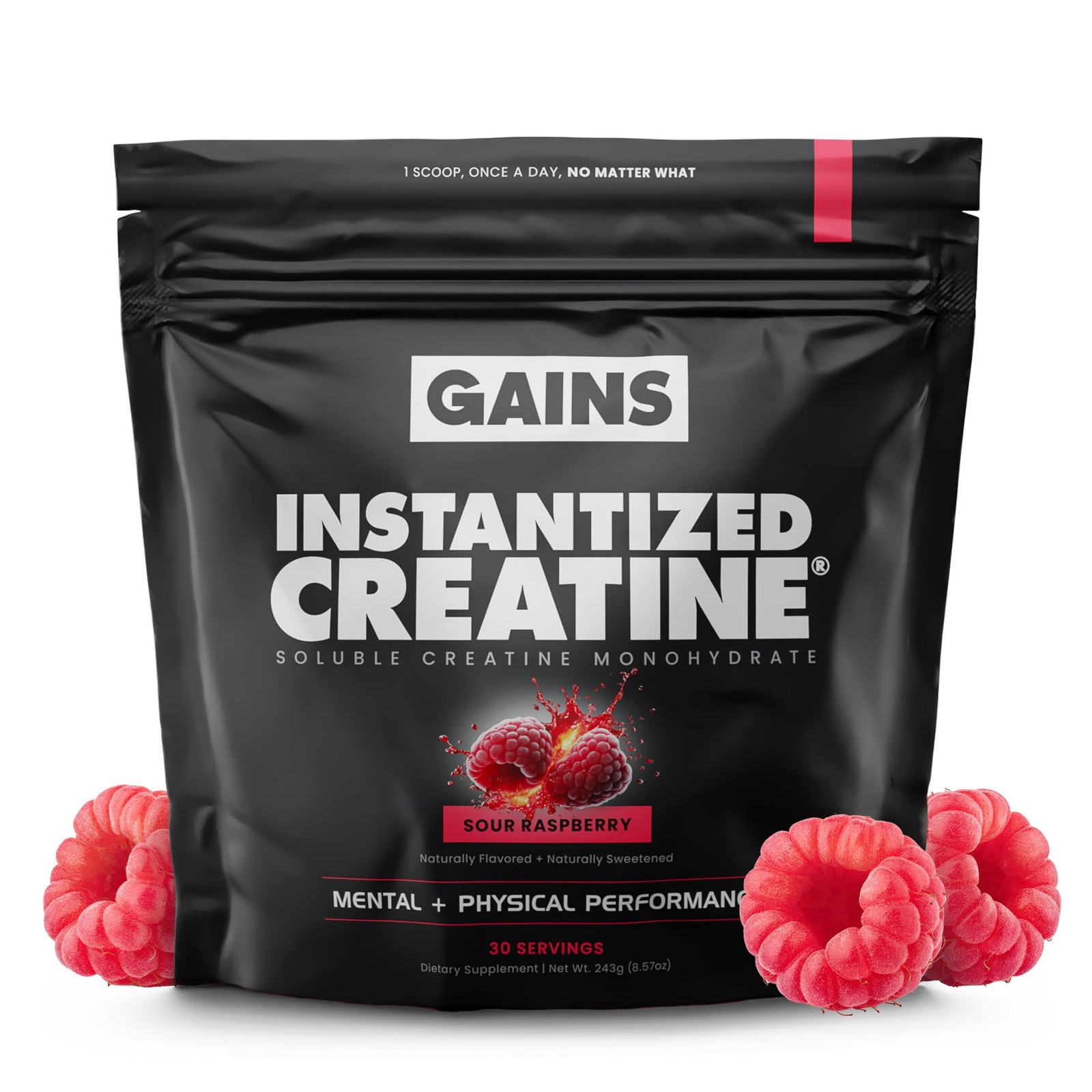 Gains in Bulk Instantized Creatine Monohydrate for Women and Men, Soluble Pre…