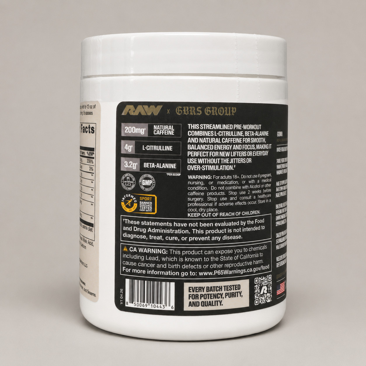 RAW x GBRS Essential Pre-Workout Hard to Kill Strawberry Lemonade Exp 06/2028