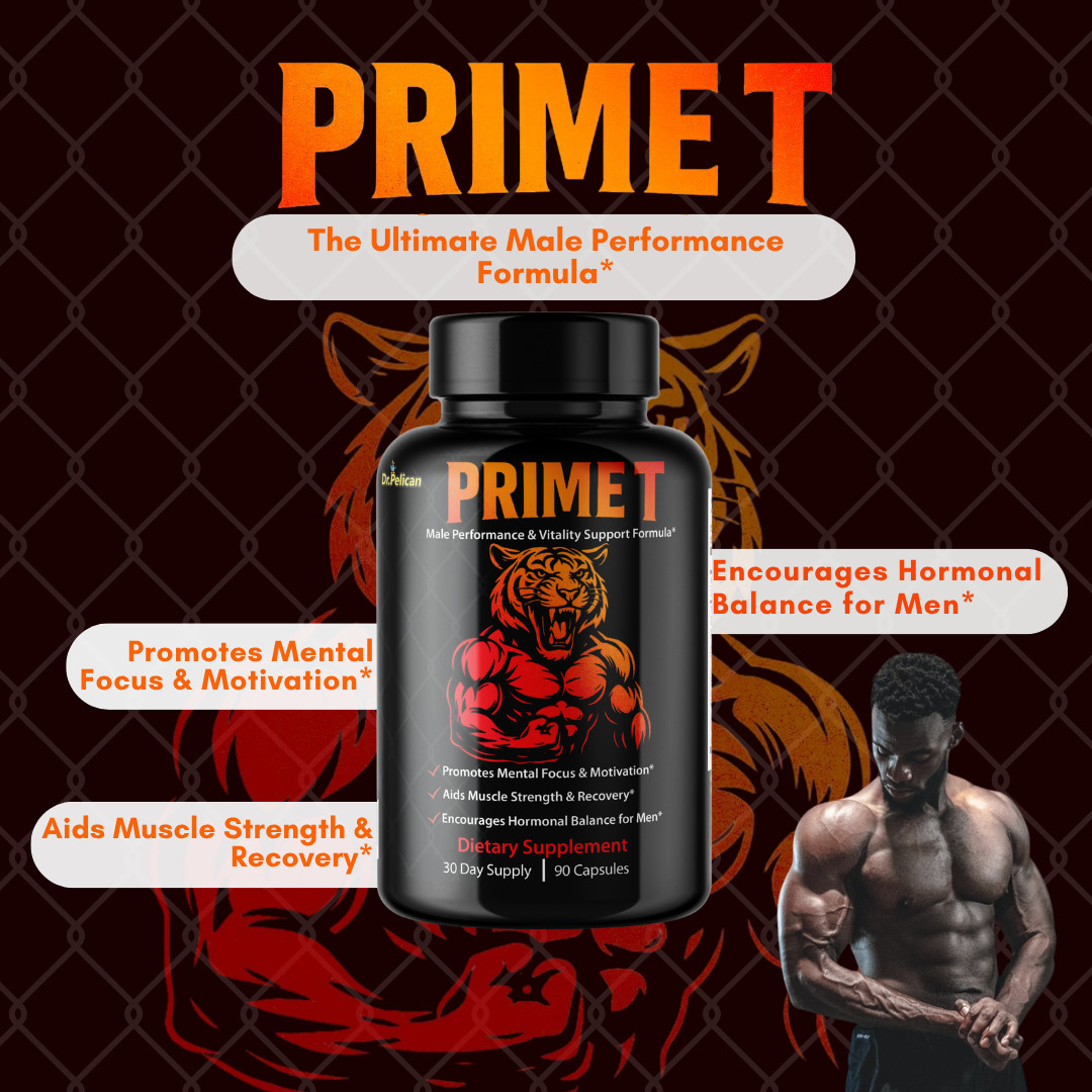 Prime T- Bodybuilding & Men’s Health Support- 12 Bottles- 1080 Capsules