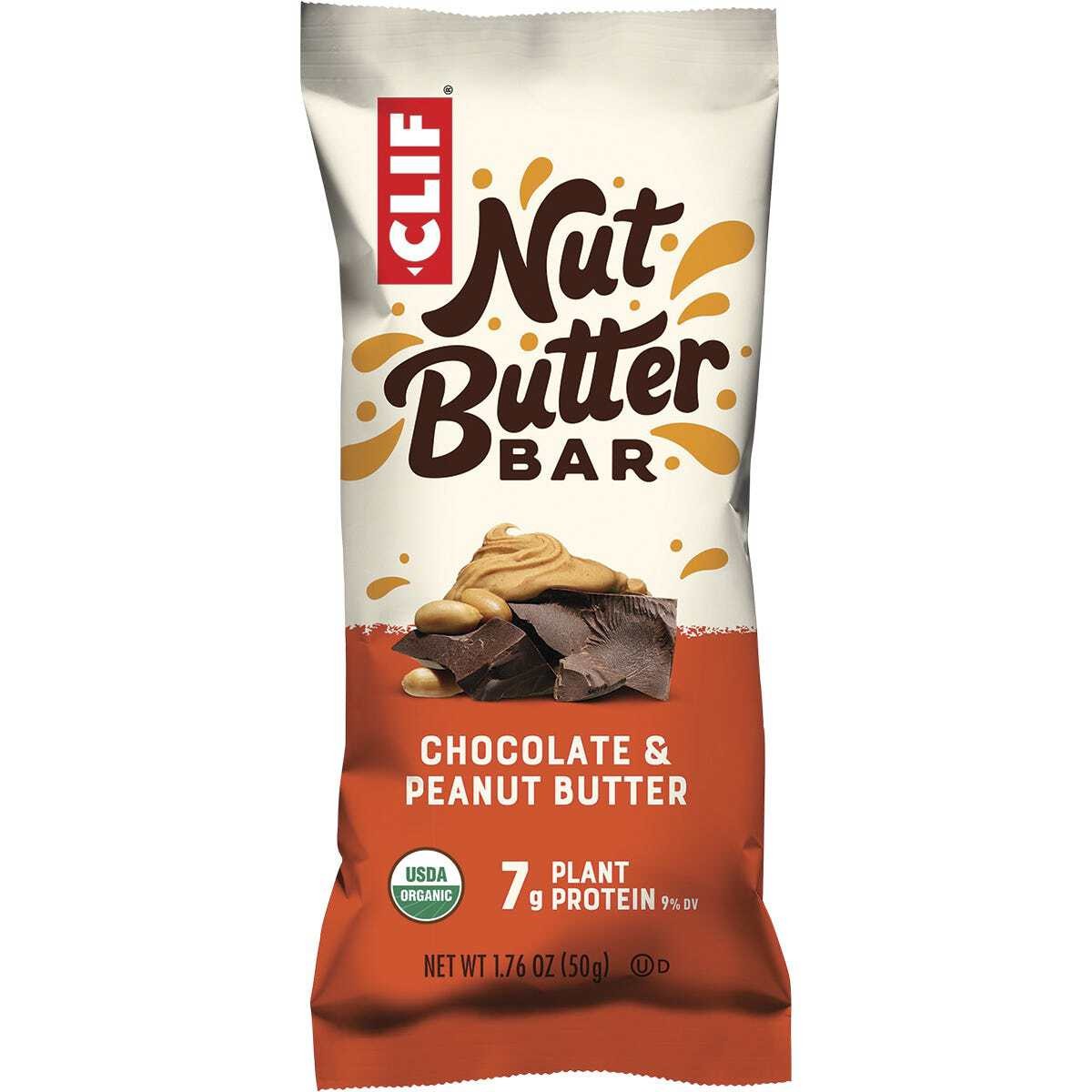 CLIF Nut Butter Bar Chocolate & Peanut Butter 50g (Pack of 12)