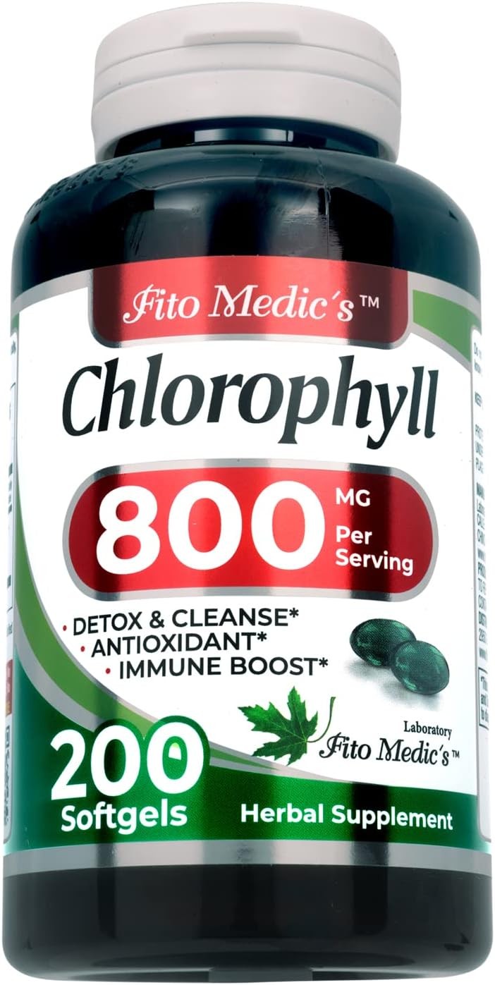 FITO MEDIC’S Lab – Chlorophyll – Pure – 800 mg per Serving- 200 Softgels -…