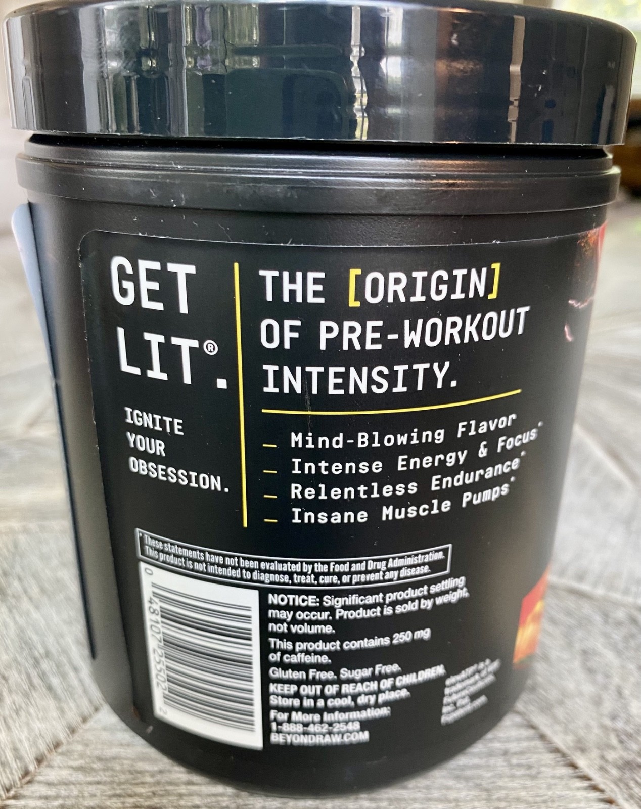 NEW! Beyond Raw LIT Origin Intense Pre-Workout Powder Energy Gummy Worm Exp 5/28