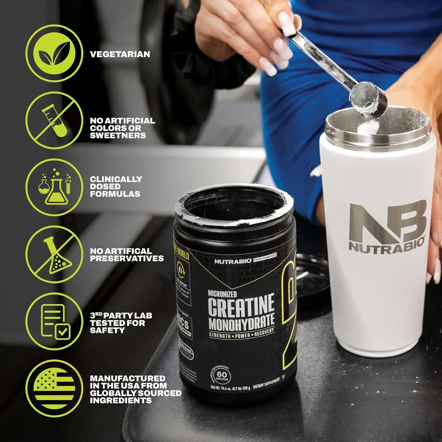 Unflavored Pure Creatine Monohydrate – 300g for Strength & Enhanced Recovery