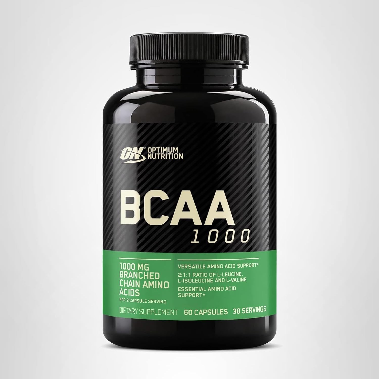 Unflavored BCAA Amino Acids Capsules – 1000mg, 60 Count, Ideal for Post-Workout