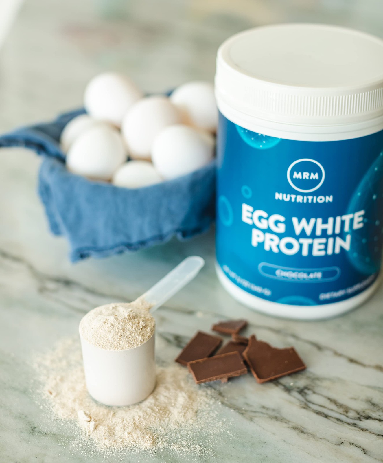 Chocolate Egg White Protein Powder 1.5 lb Dairy Free Gluten Free 23g Protein