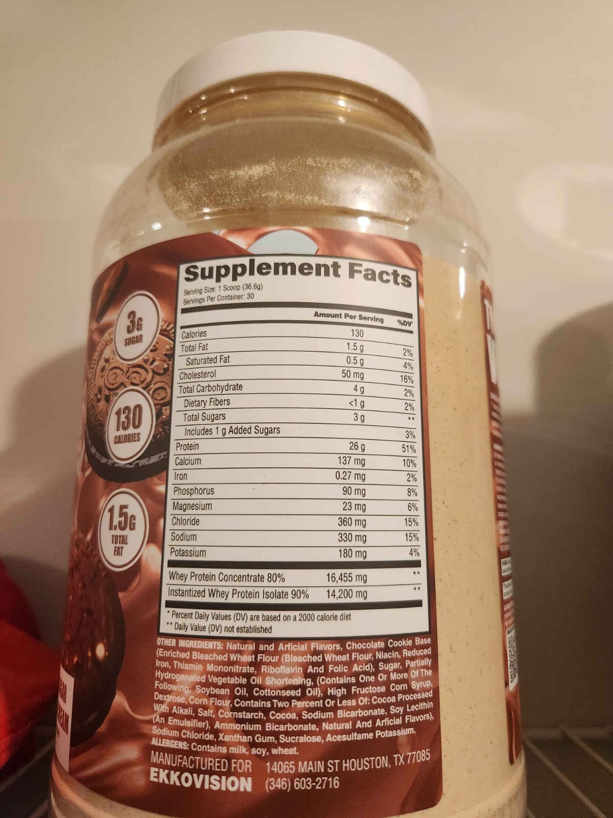 Ekkovision Brown Sugar Cookie Protein Powder