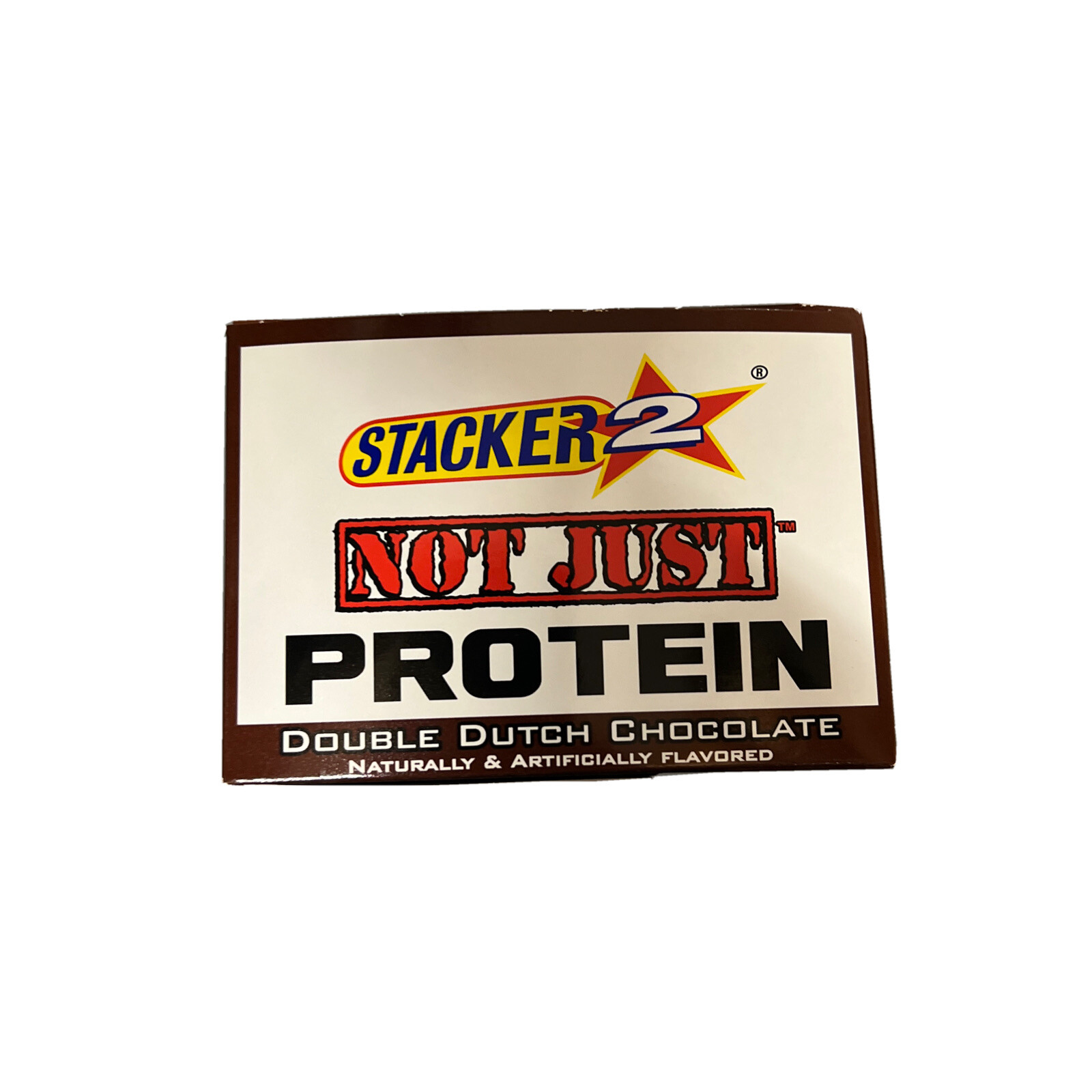 Stacker not just protein 12 pouches double Dutch chocolate flavor dated 5-19