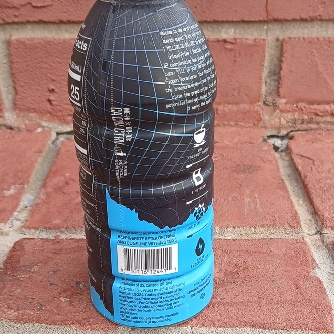 Prime Hydration Drink Blue Electrolytes 16.9 fl oz Gluten-Free Caffeine-Free