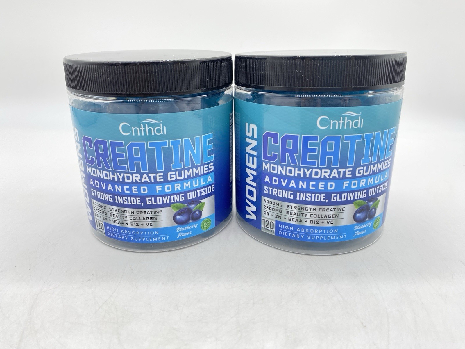 Cnthdi Creatine Monohydrate Gummies Blueberry 6000mg 2 pk. – 120 Ct Each