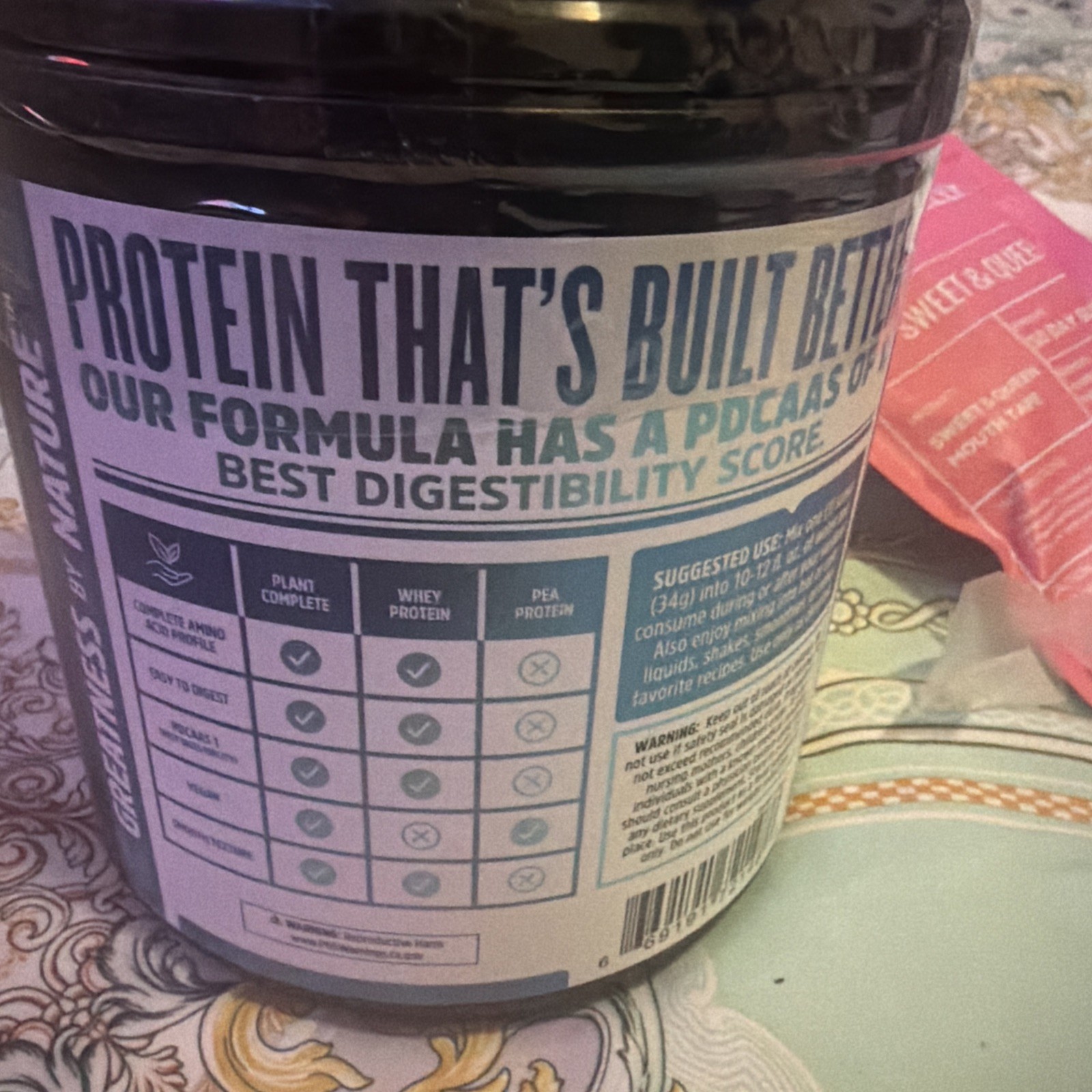 ZHOU NUTRITION Plant Complete Protein Powder – Vanilla – 19 oz