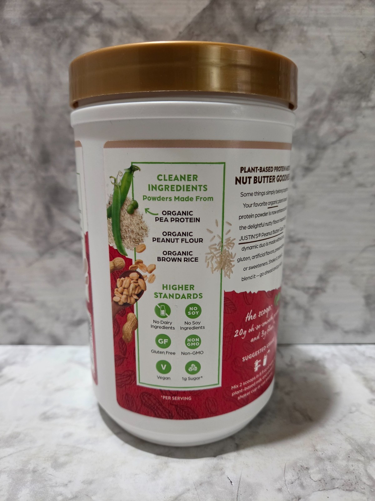 Orgain Nut Butter Protein Justin’s Dark Chocolate Peanut Butter 13.28 OZ 2/2027