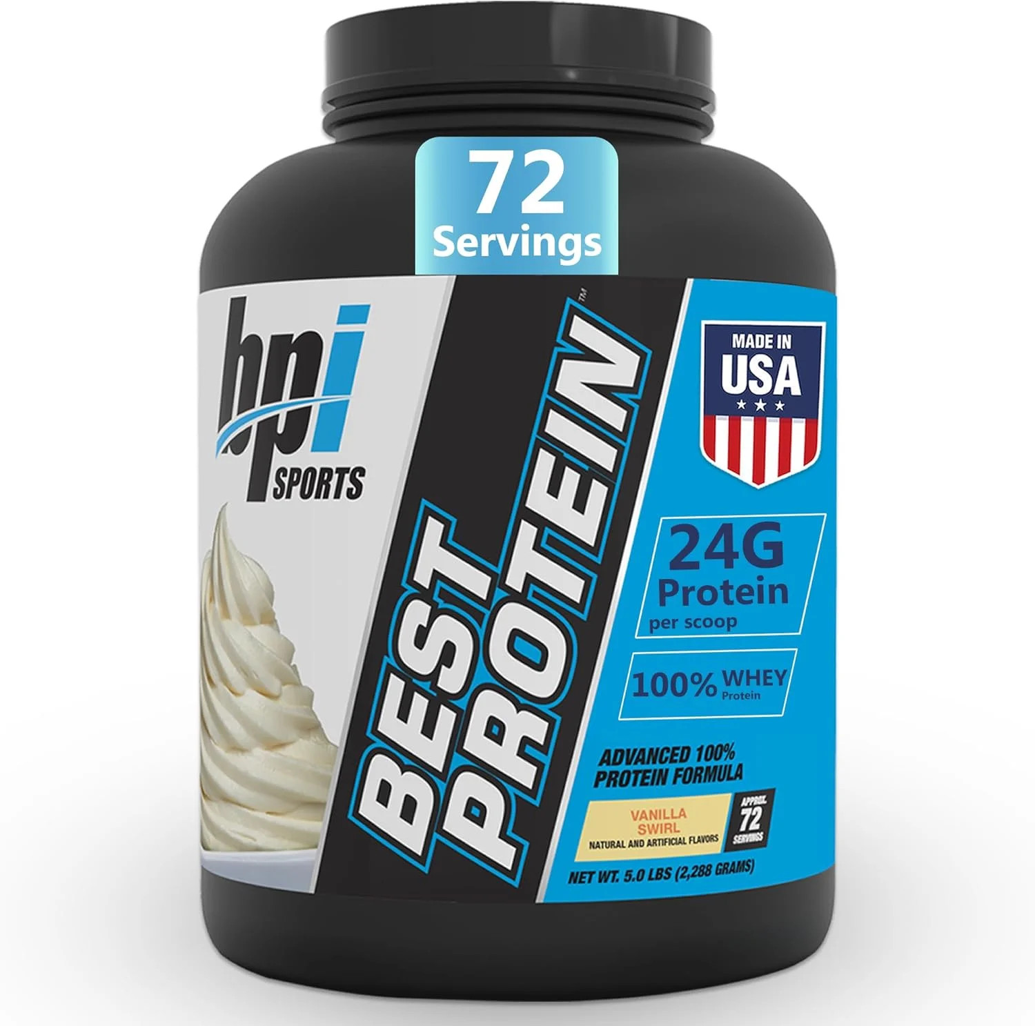 Best Protein Powder, 100% Whey Blend for Muscle Growth & Recovery, Vanilla Swirl