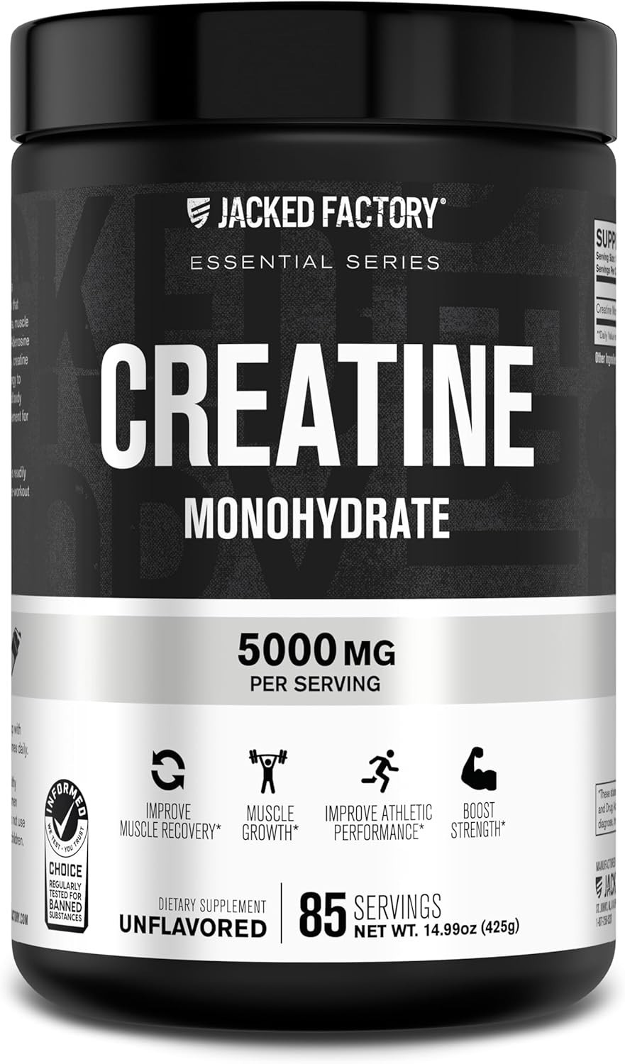 Creatine Monohydrate Powder 425g – 5g Daily Creatine Supplement for Men and W…