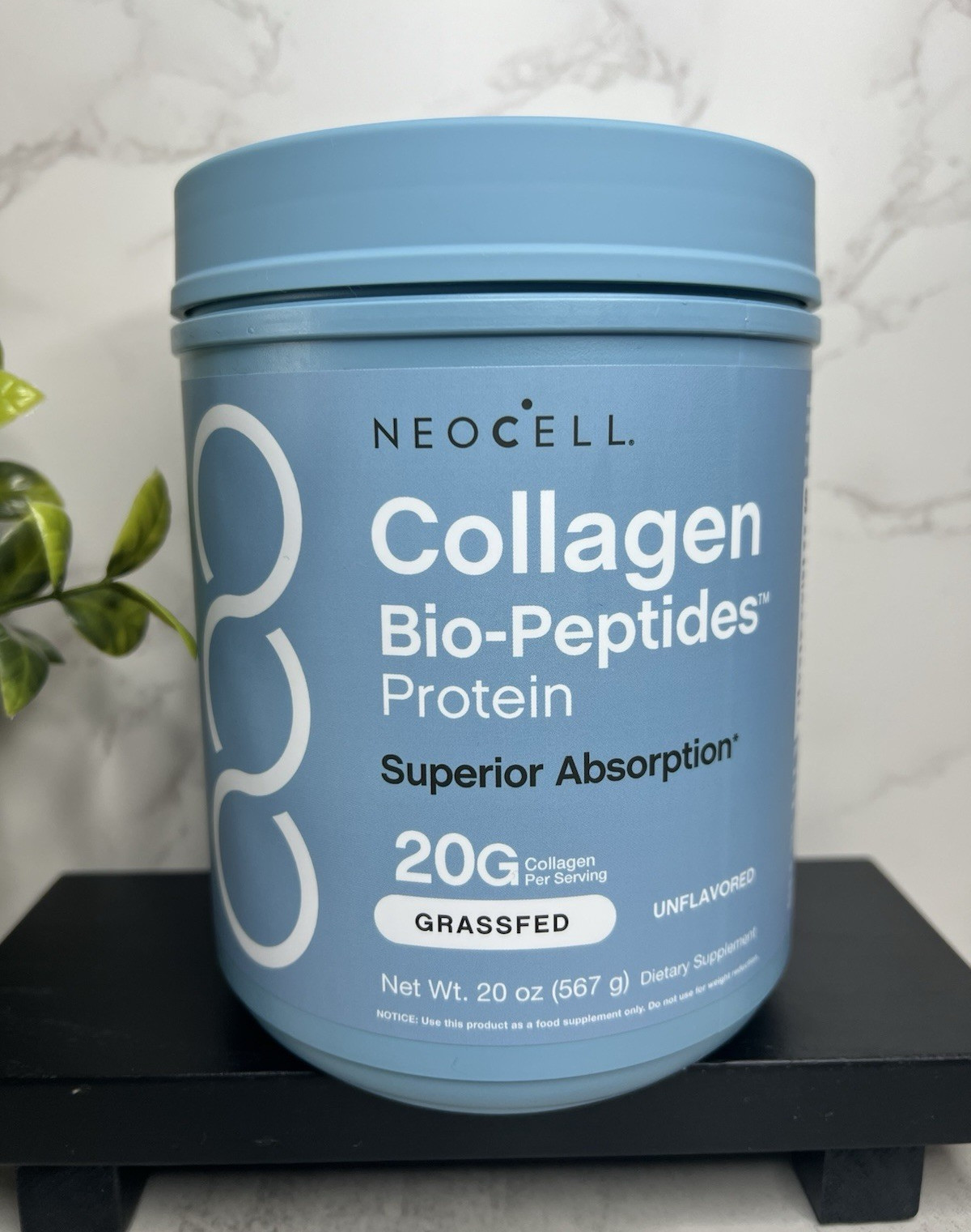 NeoCell Collagen Bio-Peptides Powder Unflavored Grassfed 20oz Exp 11/29