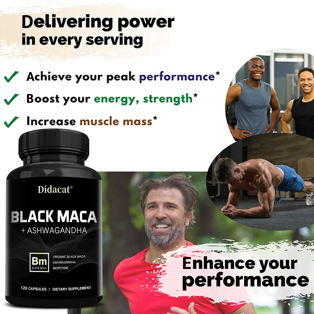 Maca Extract – Testosteron Booster Monster Test for Men 30 to 120 Capsules