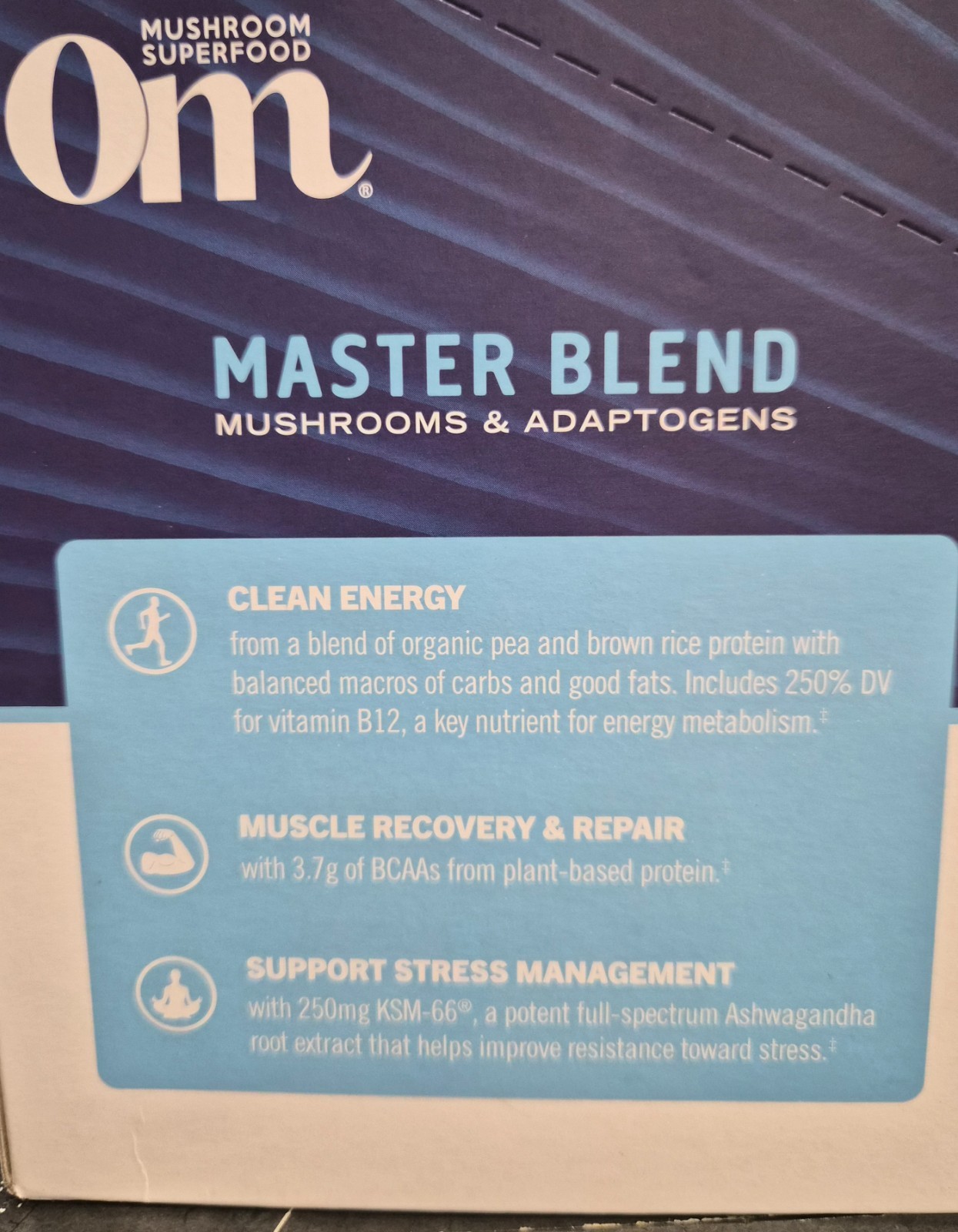 OM Master Blend Plant Protein Mushrooms & Adaptogens Dietary Supplement Power