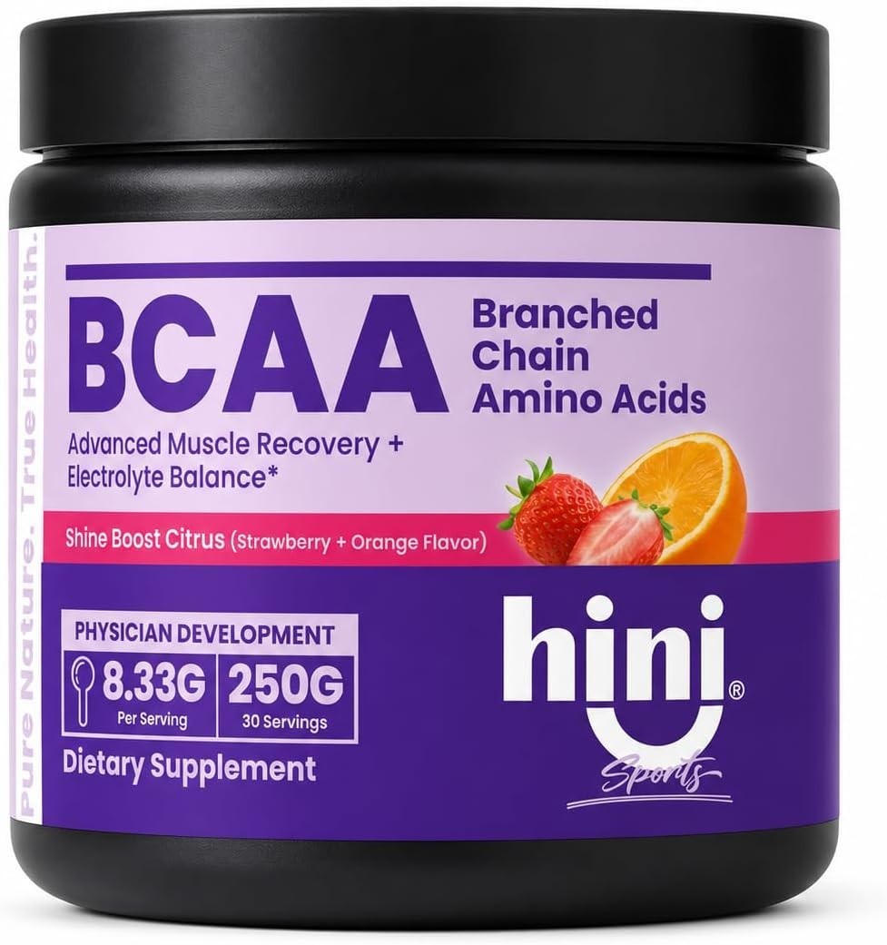BCAA Powder, 2:1:1 Branched Chain Amino Acids with Electrolytes, 6000mg BCAA …
