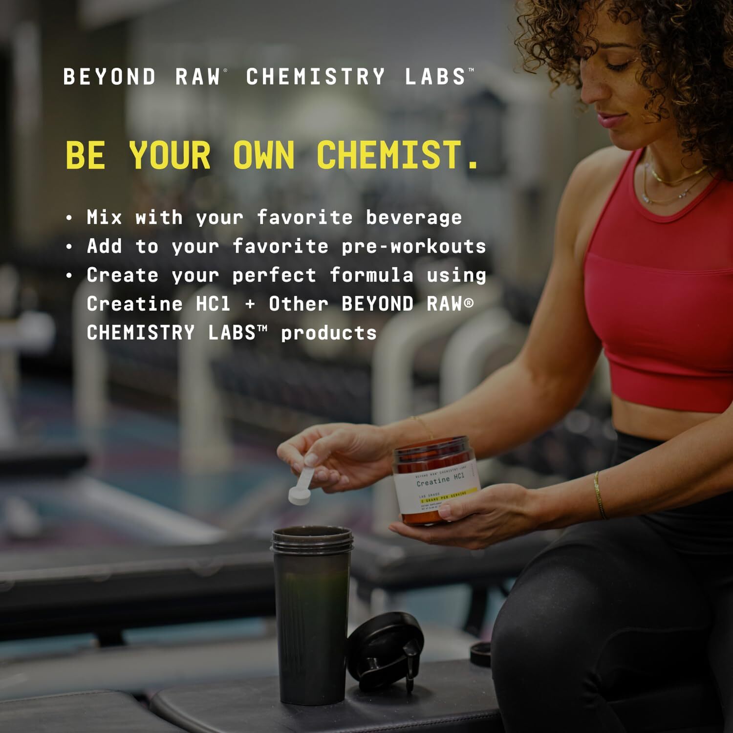 Beyond Raw Creatine HCL Powder 120 Servings Enhance Muscle Strength Performance