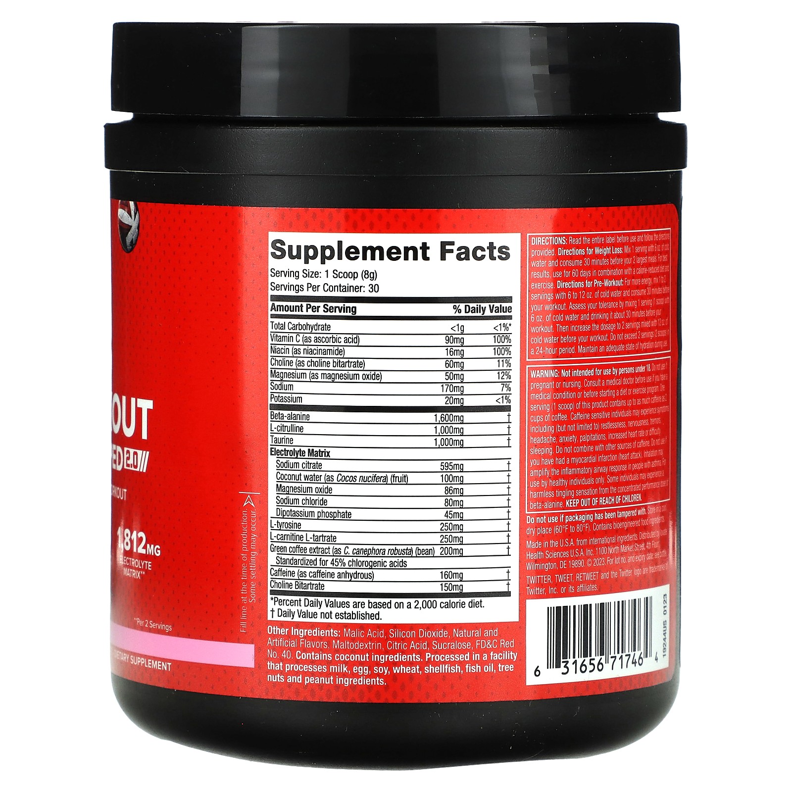 Pre-Workout Explosion Ripped 2.0, Watermelon, 8.47 oz (240 g)