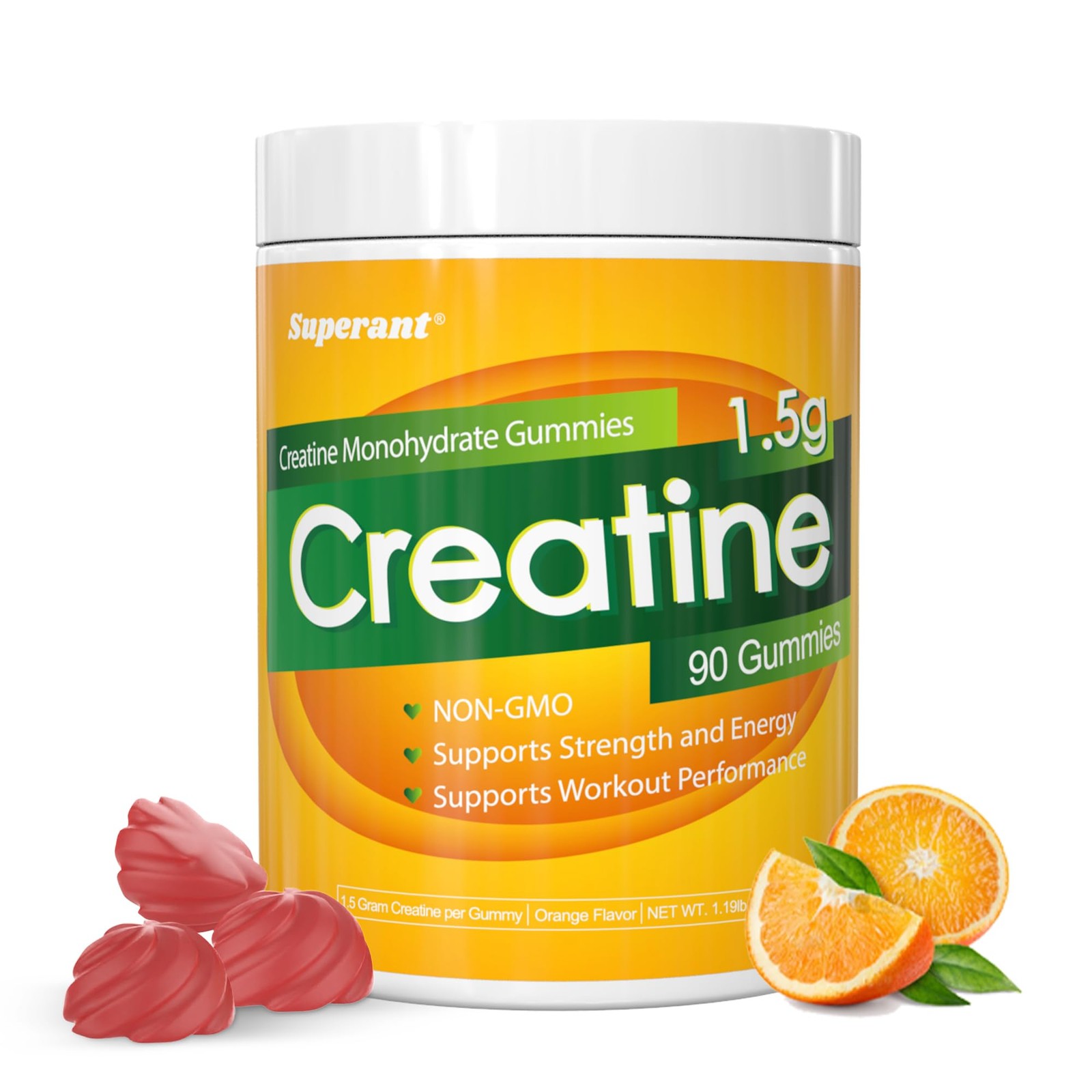 Creatine Monohydrate Gummies for Men & Women, 1.5g of Creatine per Gummy, Boo…