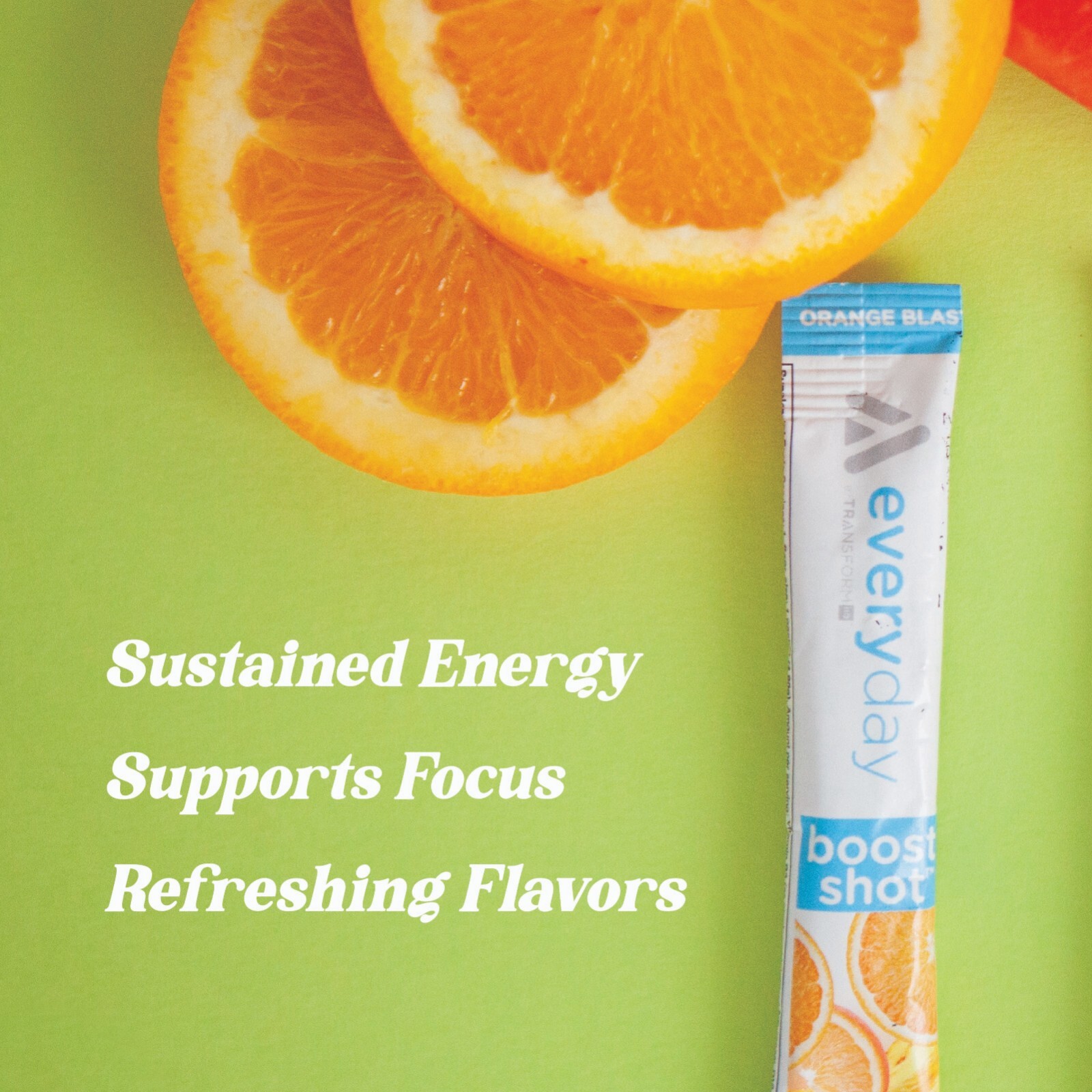 TransformHQ Boost Shot Powder Stick Packets, Peach Mango Energy – 7 Pack