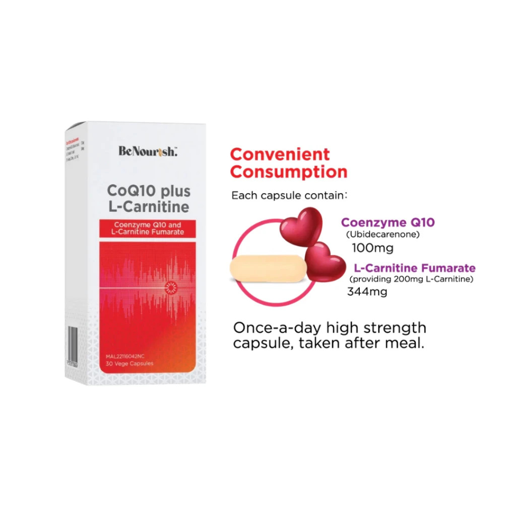 BENOURISH CoQ10 Coenzyme & L-Carnitine Fumarate (30s)