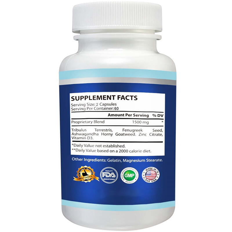 Tribulus Terrestris Men’s Enhancement Capsules 1500 Mg 30/60/120 Capsules
