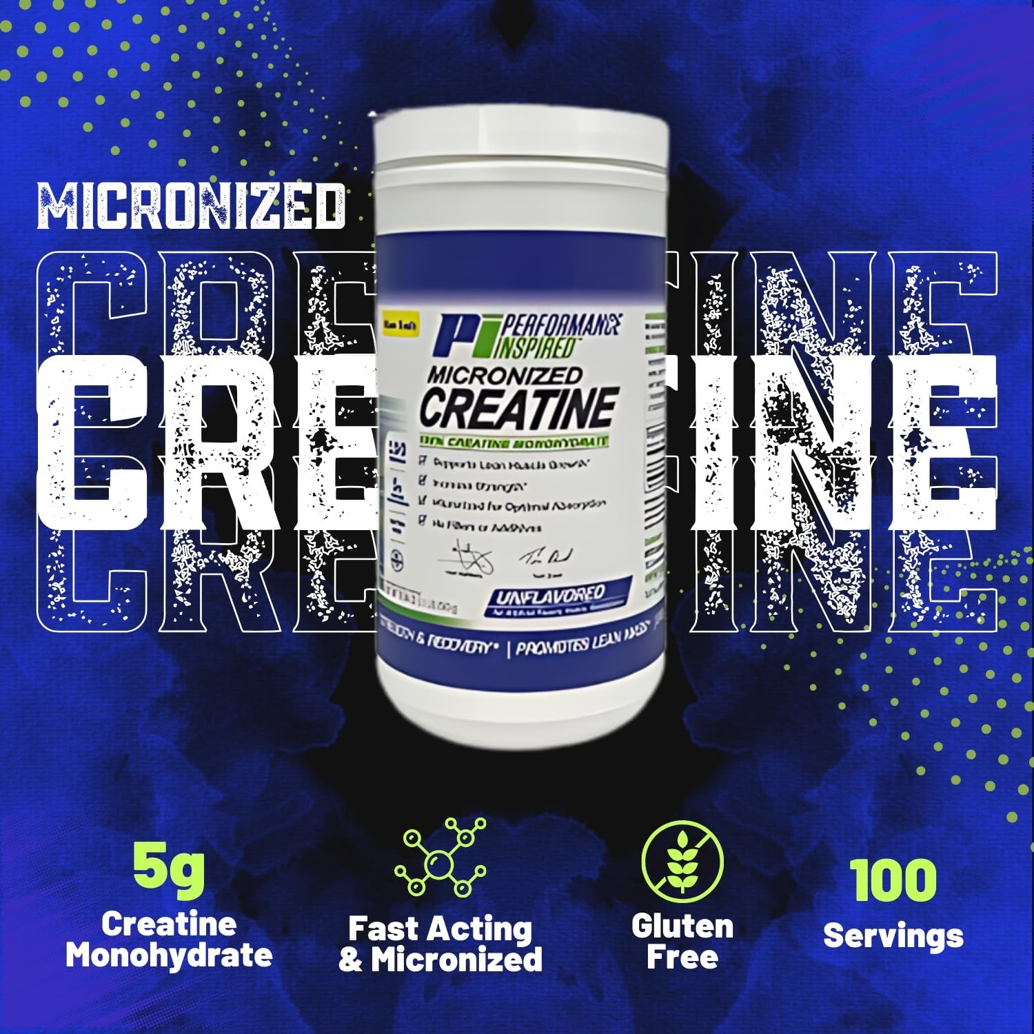 100% Pure Micronized Creatine Monohydrate – Unflavored, No Fillers – Muscle Grow