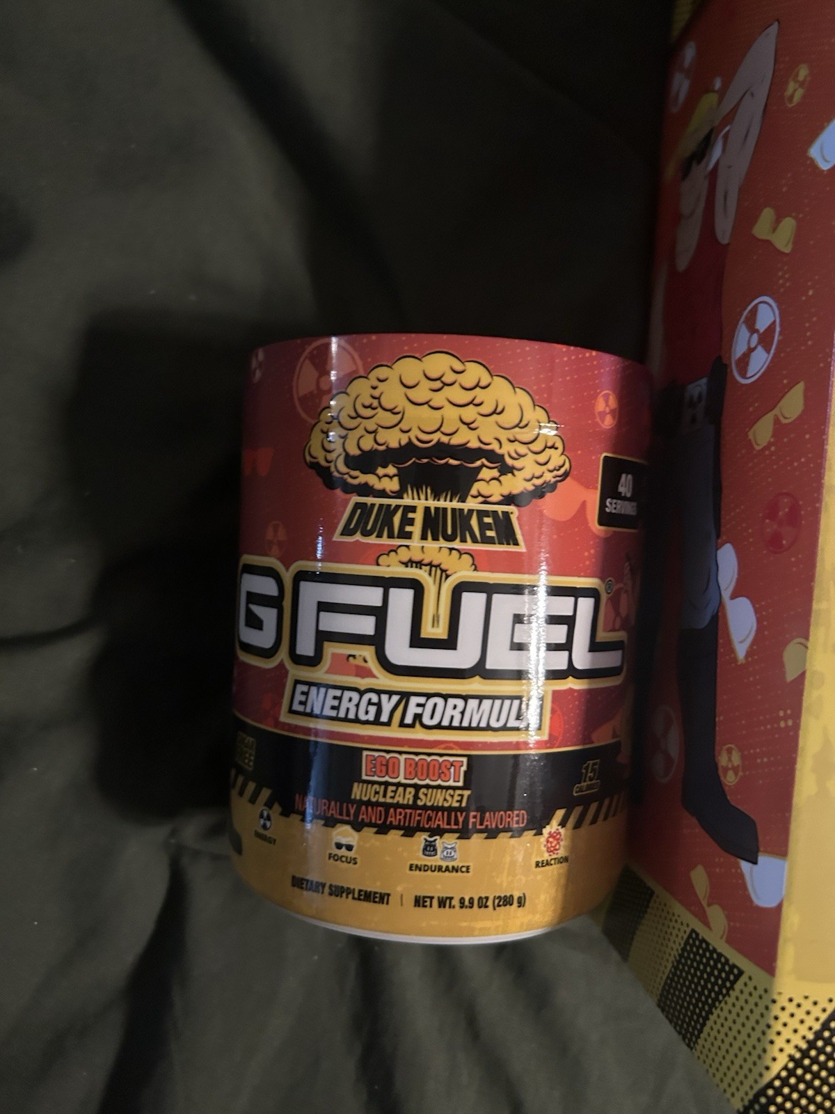 Gfuel Duke Nukem Collector’s Box Shaker + Tub G FUEL