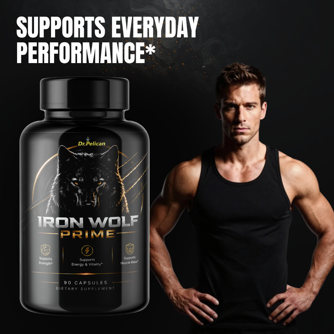 Iron Wolf Prime- Bodybuilding & Men’s Health Support- 4 Bottles- 360 Capsules