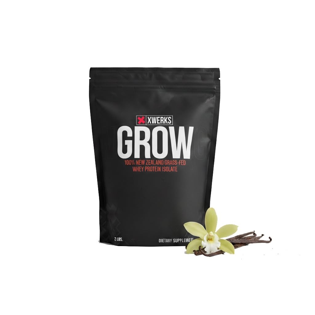 Grow Whey Protein Powder, 25g Pure Isolate Protein from New Zealand Vanilla, 30