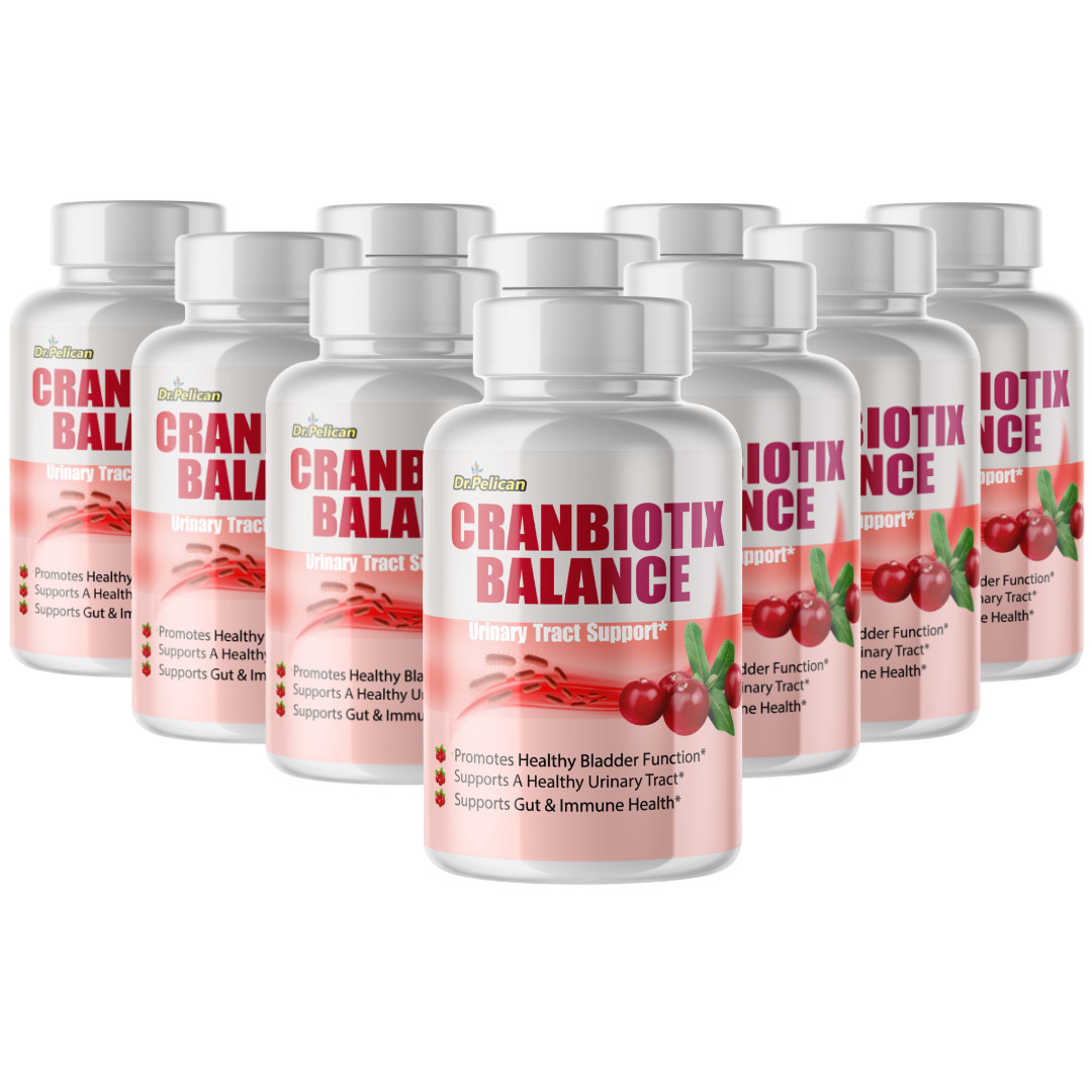 Cranbiotix Balance- Gut & Urinary Tract Support- 10 Bottles- 600 Capsules